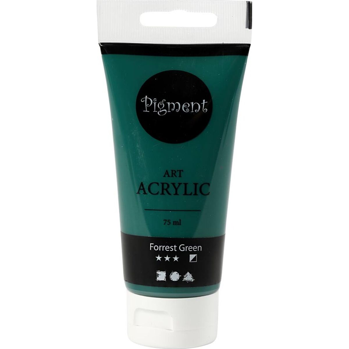 Pigment Art Akrylmaling - Halvblank - Halvdækkende - Forrest Green - 75 Ml