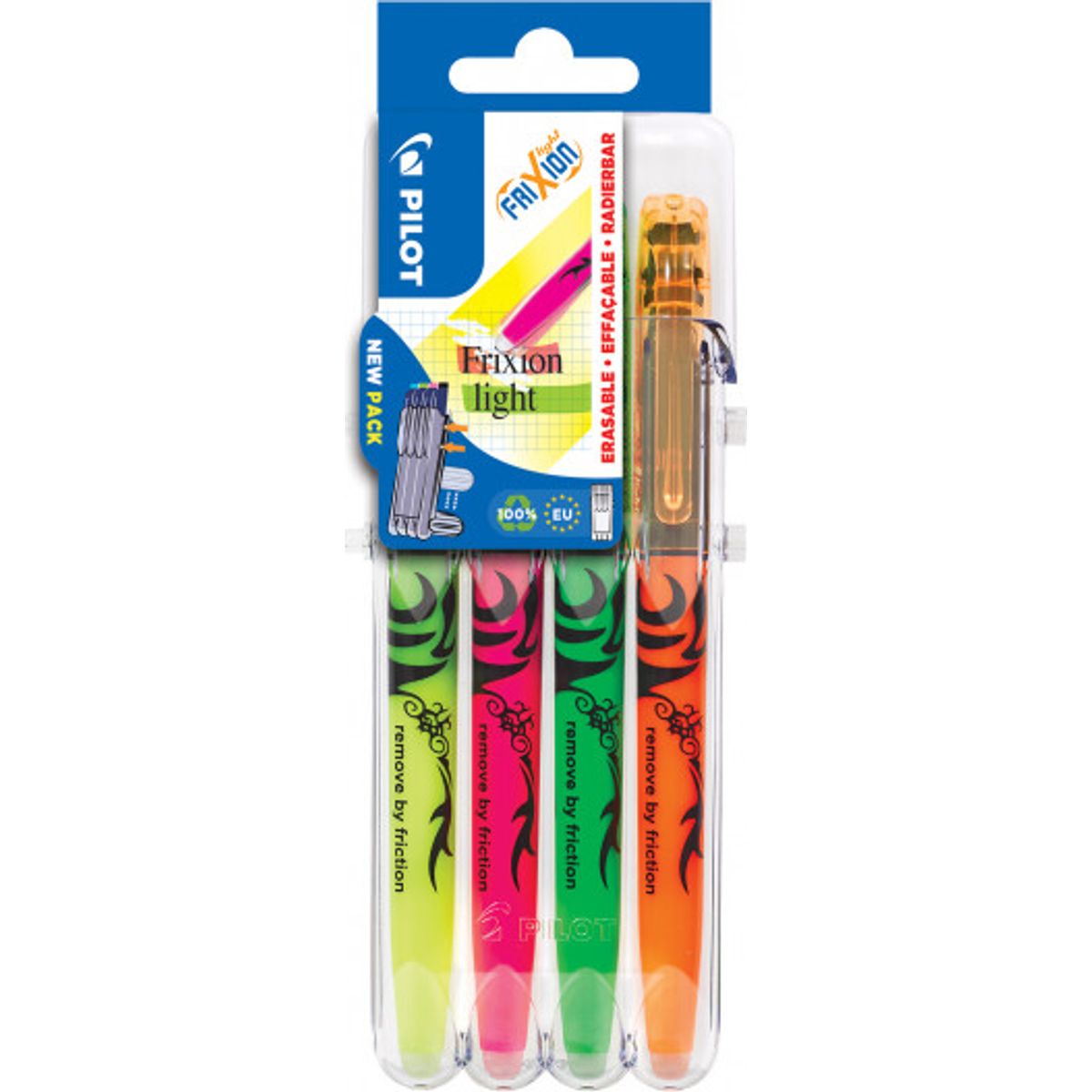 Pilot - Frixion Highlighter Pens Light Se2go Basic (4 Farver)