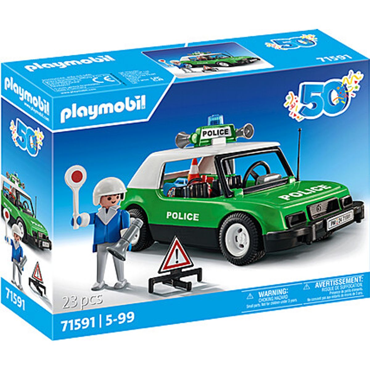 Playmobil - Classic Politibil - 50 år - 71591