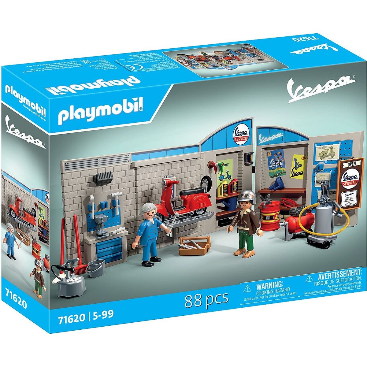 Playmobil - 60s Vespa Garage Legesæt - 71620