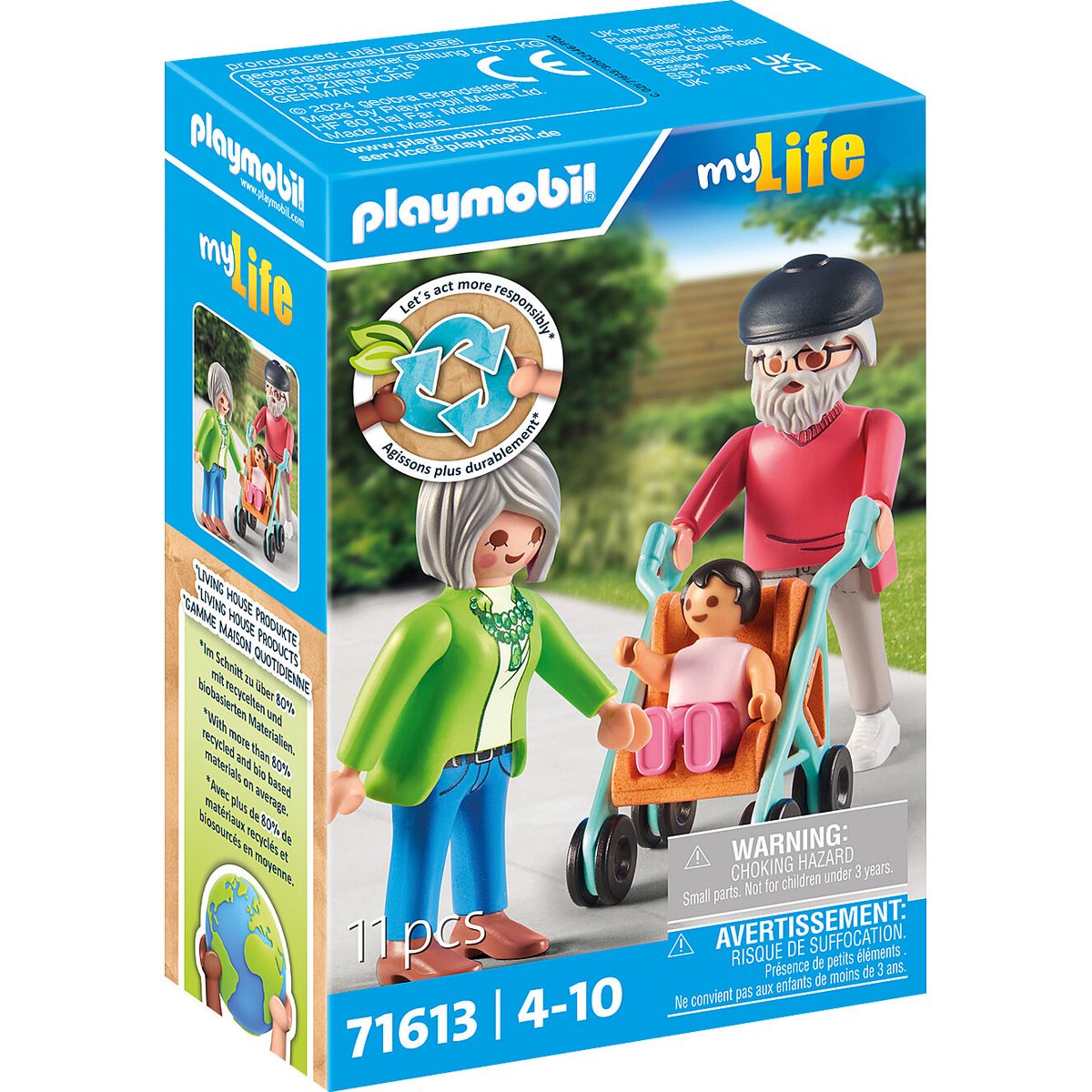 Playmobil My Life - Bedsteforældre Med Baby - 71613