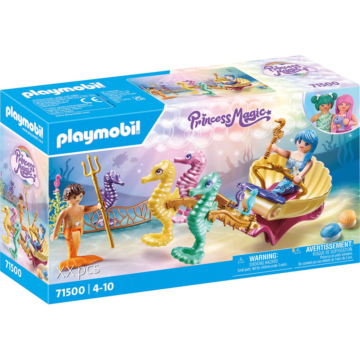 Playmobil Princess Magic - Havfrue Med Søhestevogn - 71500