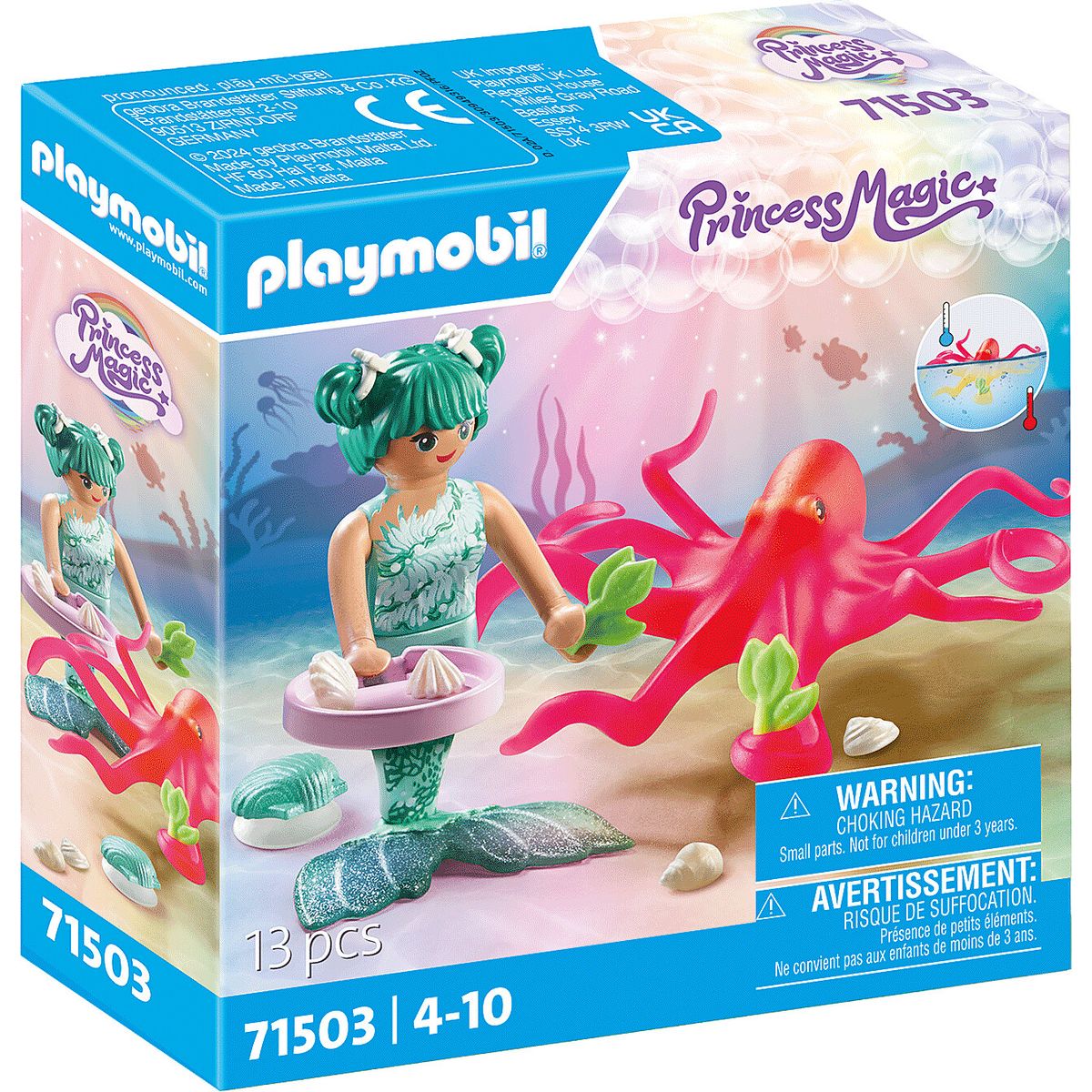 Playmobil Princess Magic - Havmand Med Farveskiftende Blæksprutte - 71503