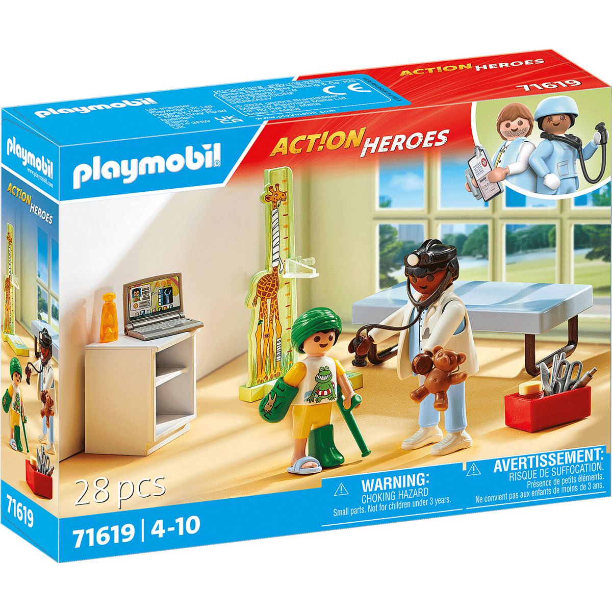 Playmobil Action Heroes - Børnelæge Med Bamse - 71619