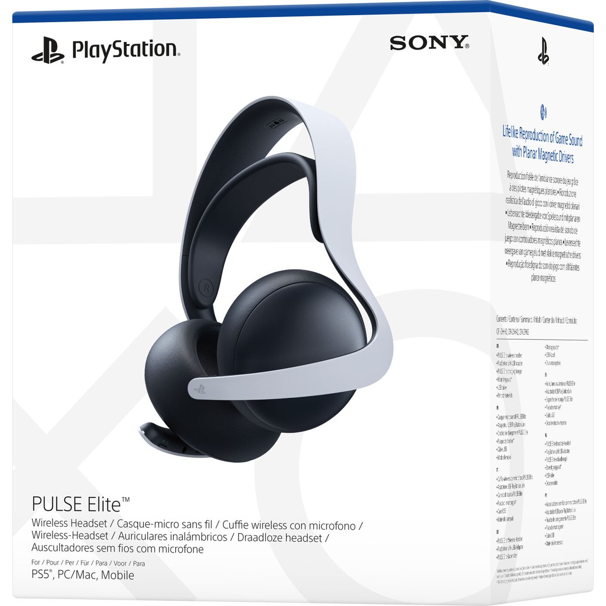 Sony - Ps5 Pulse Elite Headset - 3d Trådløs - Ps5 Pc Mac