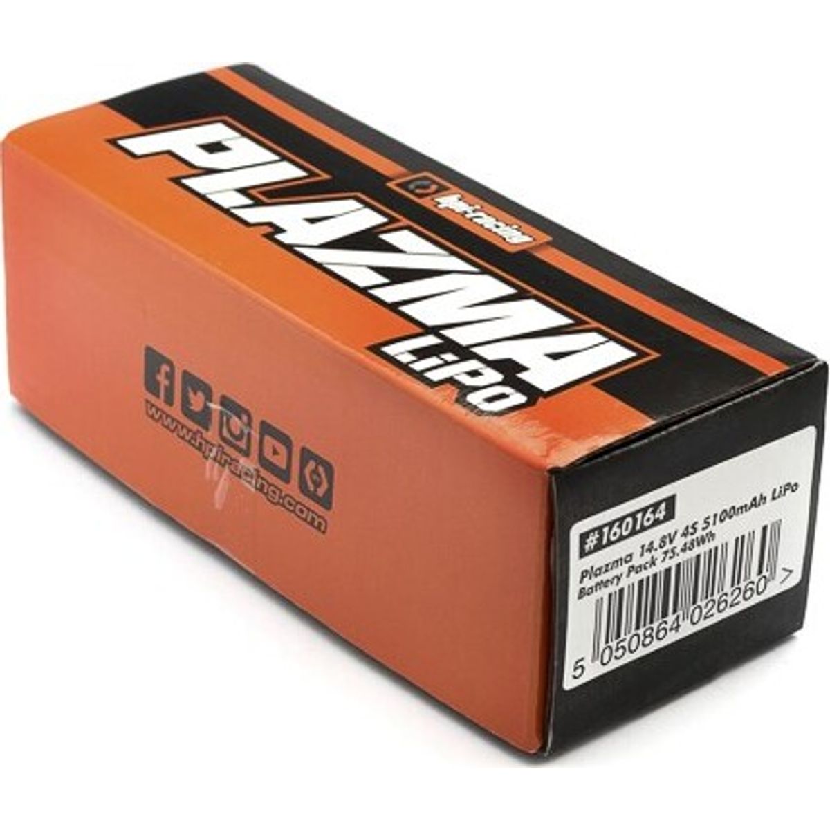 Plazma 14.8v 5100mah 40c Lipo Battery Pack 75.48wh - Hp160164 - Hpi Racing