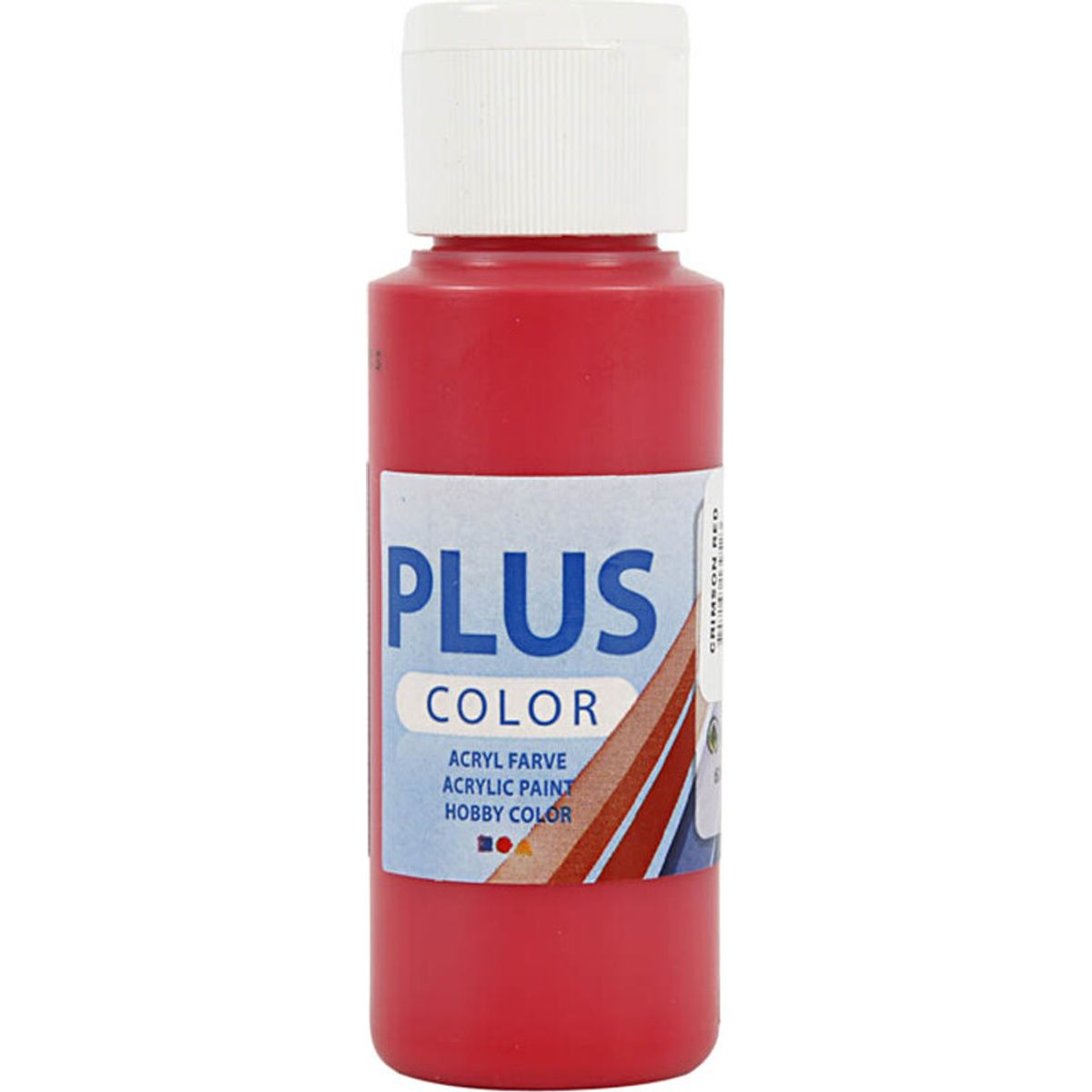 Plus Color Hobbymaling - Akrylfarve - Crimson Red - 60 Ml