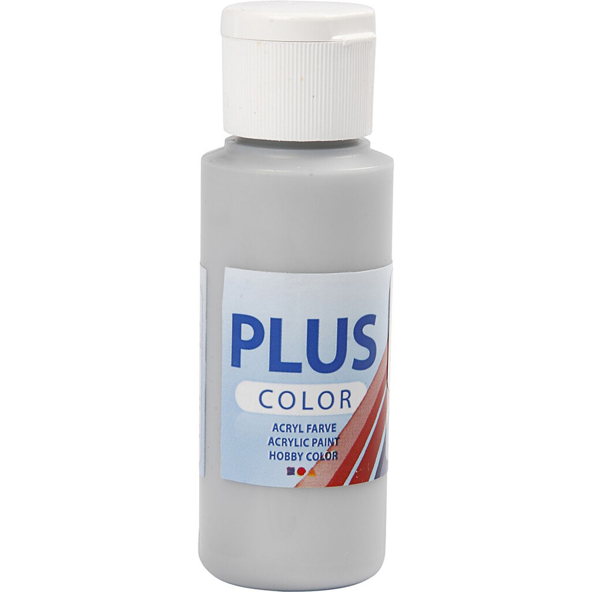 Plus Color Hobbymaling - Akrylfarve - Sølv - 60 Ml