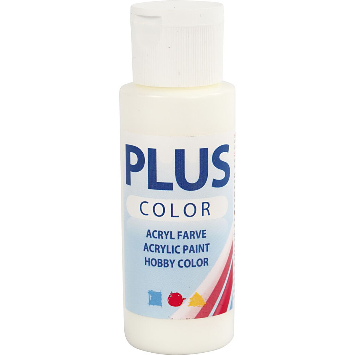 Plus Color Hobbymaling - Akrylfarve - Råhvid - 60 Ml