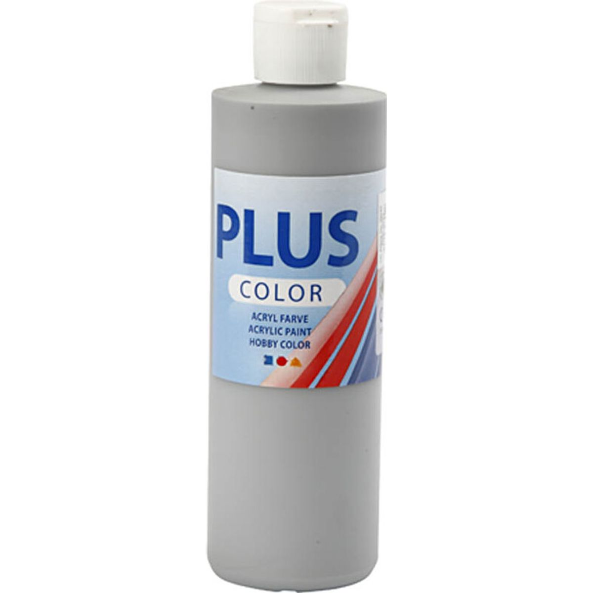 Plus Color Hobbymaling - Akrylfarve - Rain Grey - 250 Ml