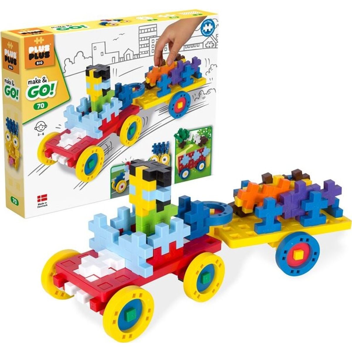 Plus-plus Big Brikker - Make & Go - 70 Dele