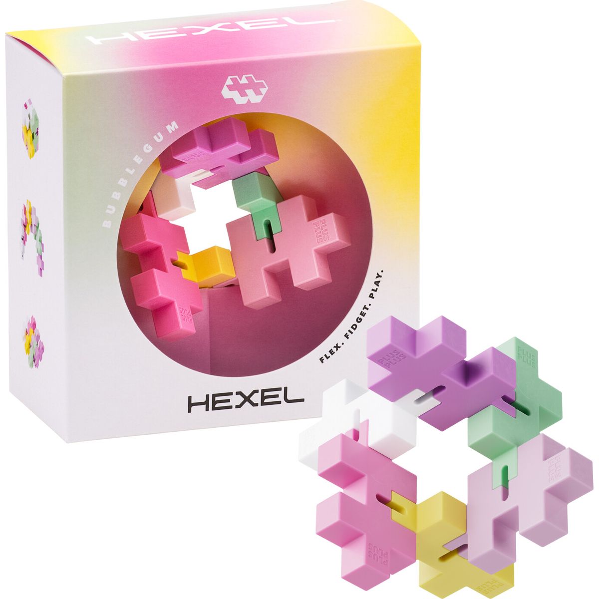 Plus-plus - Hexel - Bubblegum - Fidget Legetøj