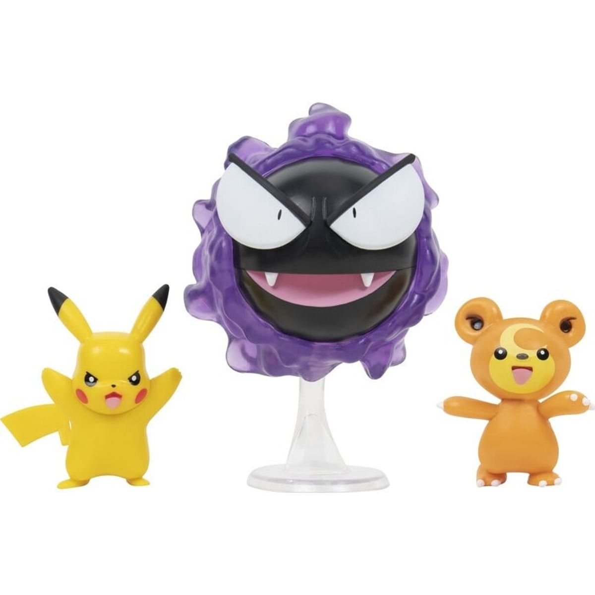 Pokémon Battle Figurer - Pikachu, Gastly Og Teddiursa