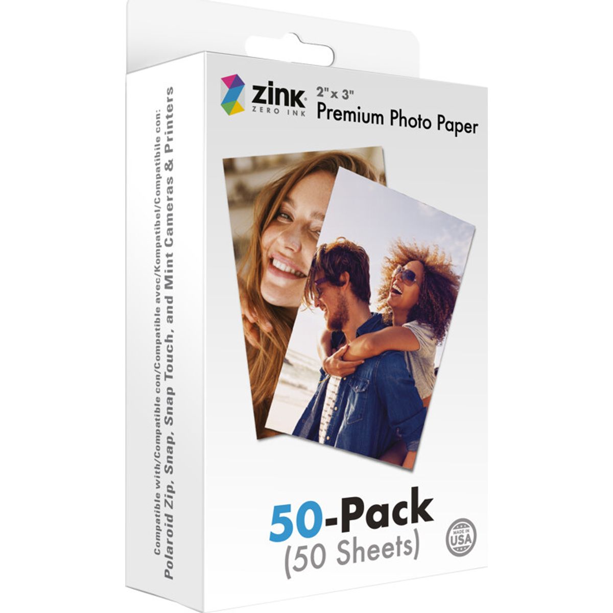 Zink Zero Ink - Fotopapir - 2x3 - 50 Stk