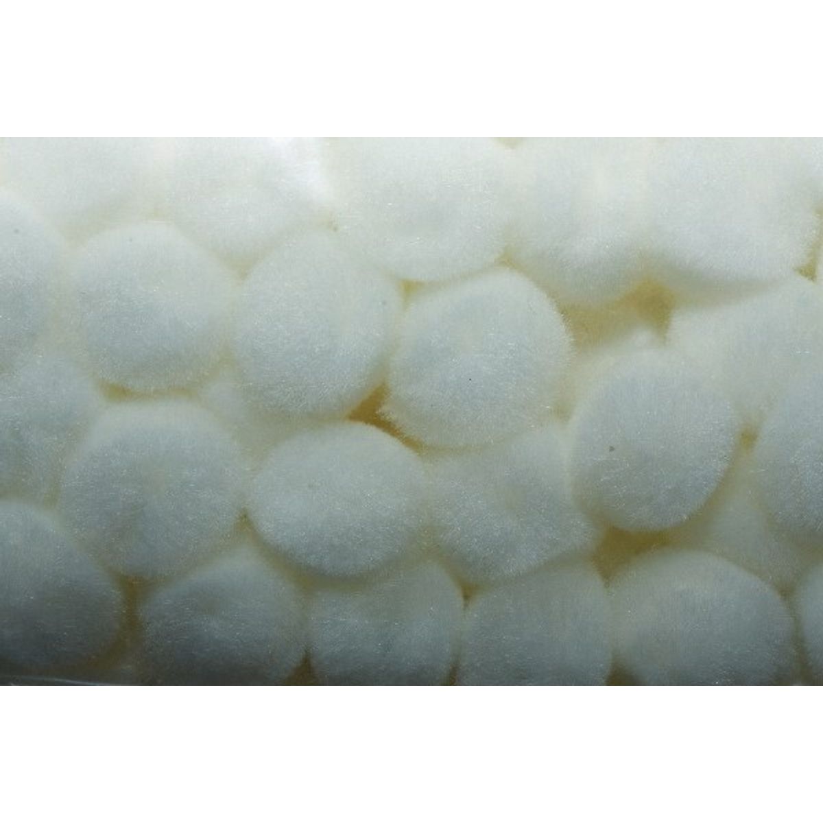 Pompon 13-15mm Ca 85stk Hvid - Craft Line