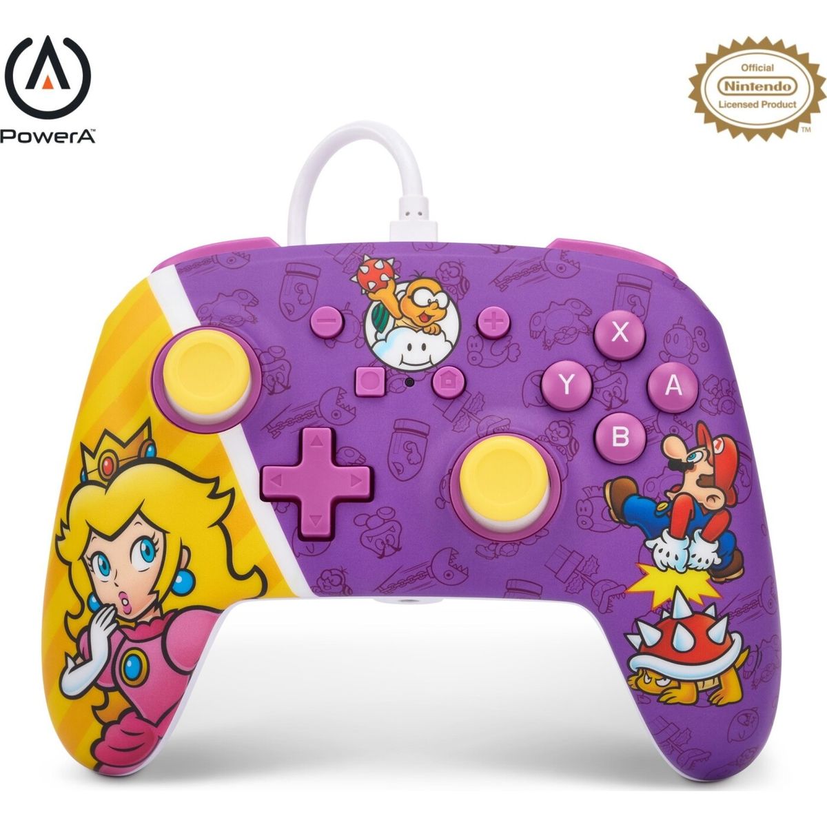 Powera Enhanced Wired Controller - Nintendo Switch - Princess Peach Battle