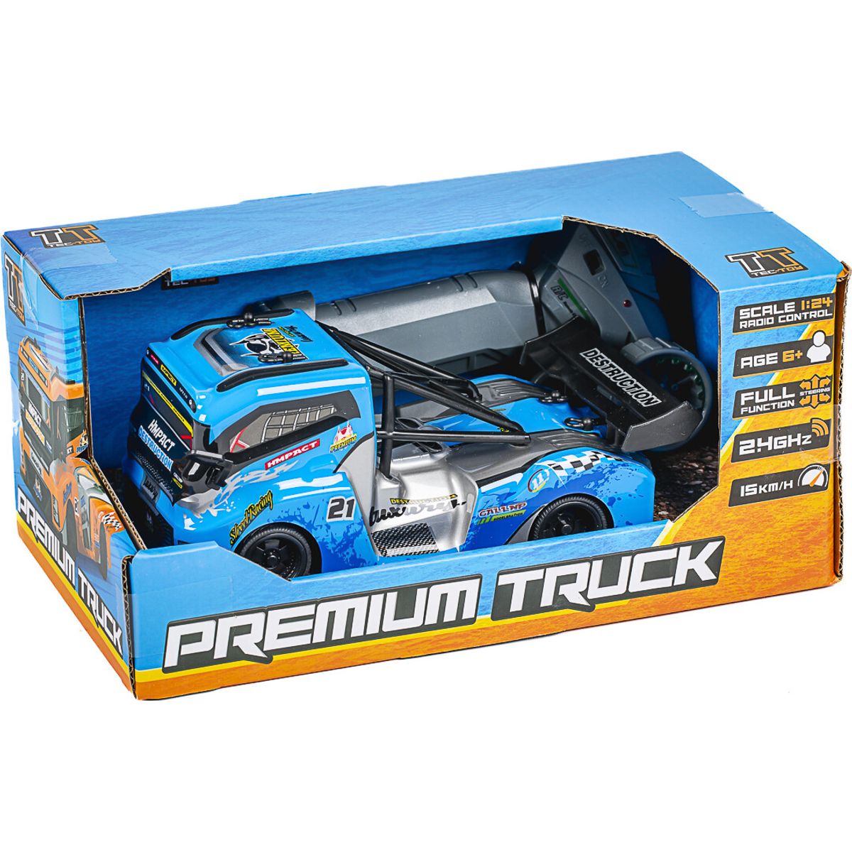 Premium Truck R/c 1:24 2,4ghz, Blue - Tec-toy