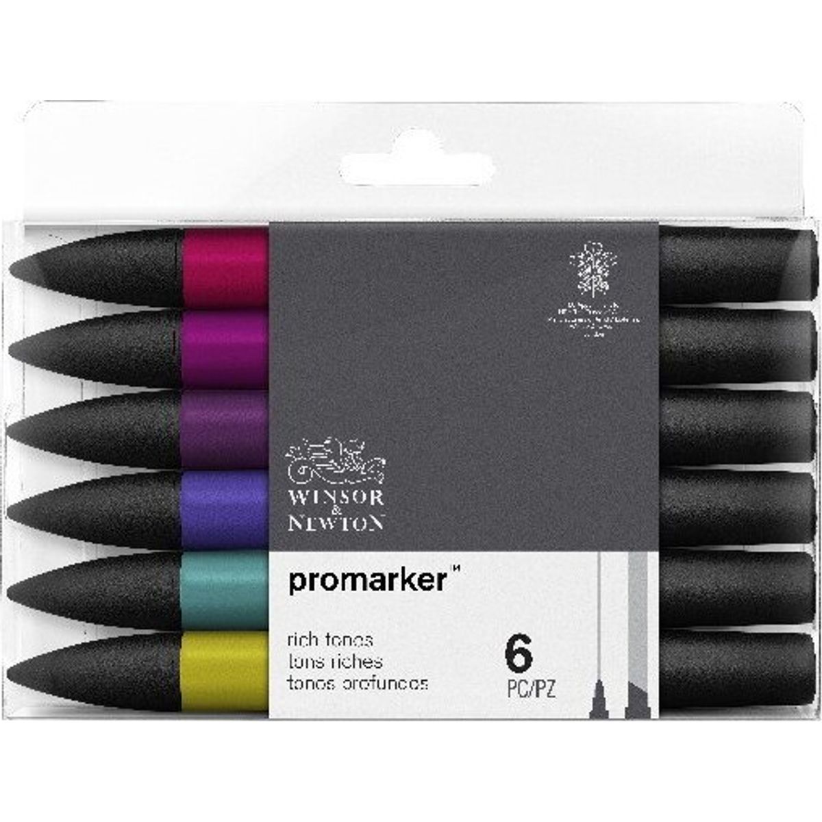 Winsor & Newton - Promarker Tusser - Rige Toner - 6 Farver