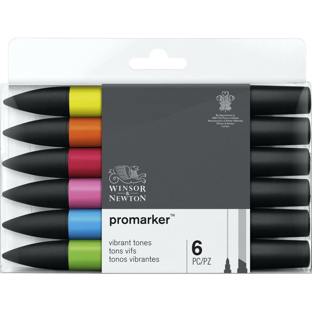 Winsor & Newton - Promarker Tusser - Levende Toner - 6 Stk