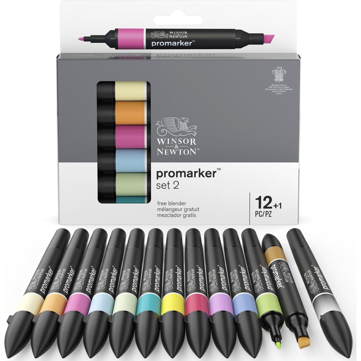 Winsor & Newton - Promarker Tusser - Sæt 2 - 12 Farver