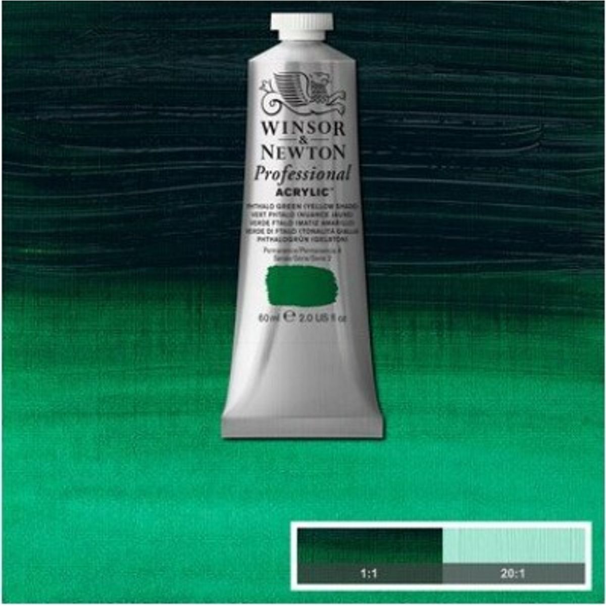 Winsor & Newton - Akrylmaling - Phthalo Green Yellow Shade 60 Ml