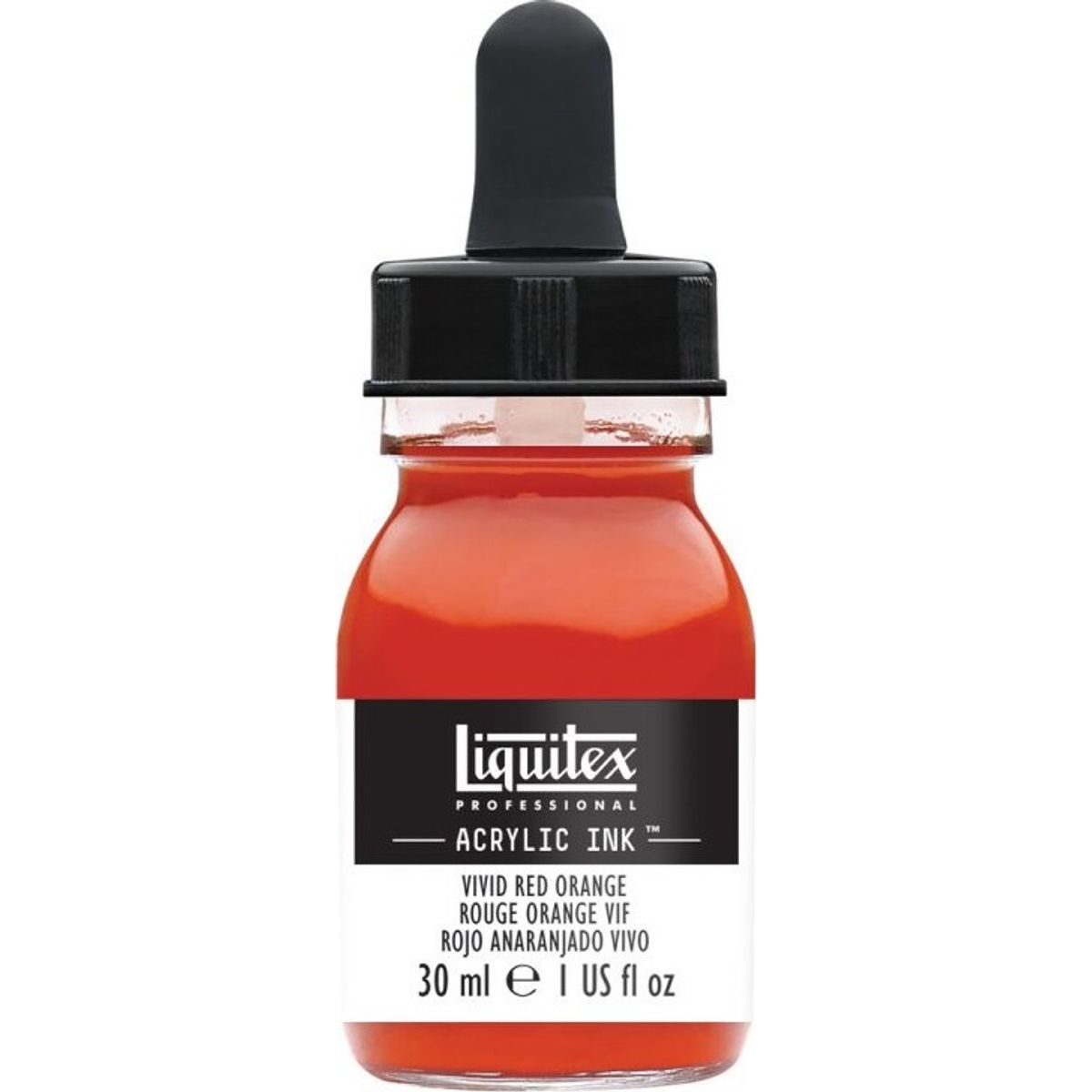 Liquitex - Acrylic Ink Blæk - Vivid Red Orange 30 Ml