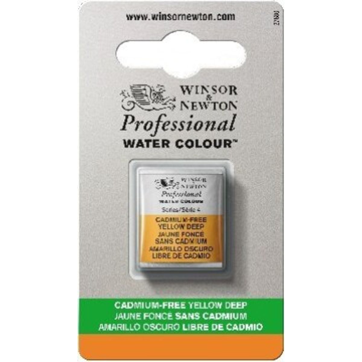 Winsor & Newton - Akvarelfarve 1/2 Pan - Cadmium Free Yellow Deep