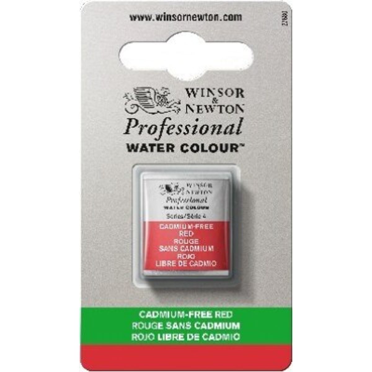 Winsor & Newton - Akvarelfarve 1/2 Pan - Cadmium Free Red