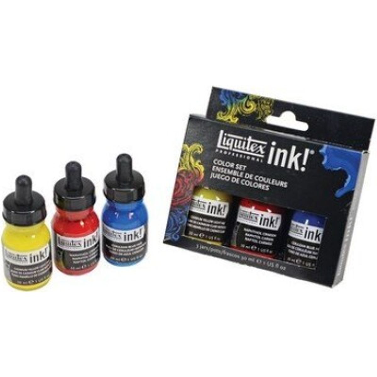 Liquitex - Acrylic Ink - Akryl Blæk - Color Set 3-pak