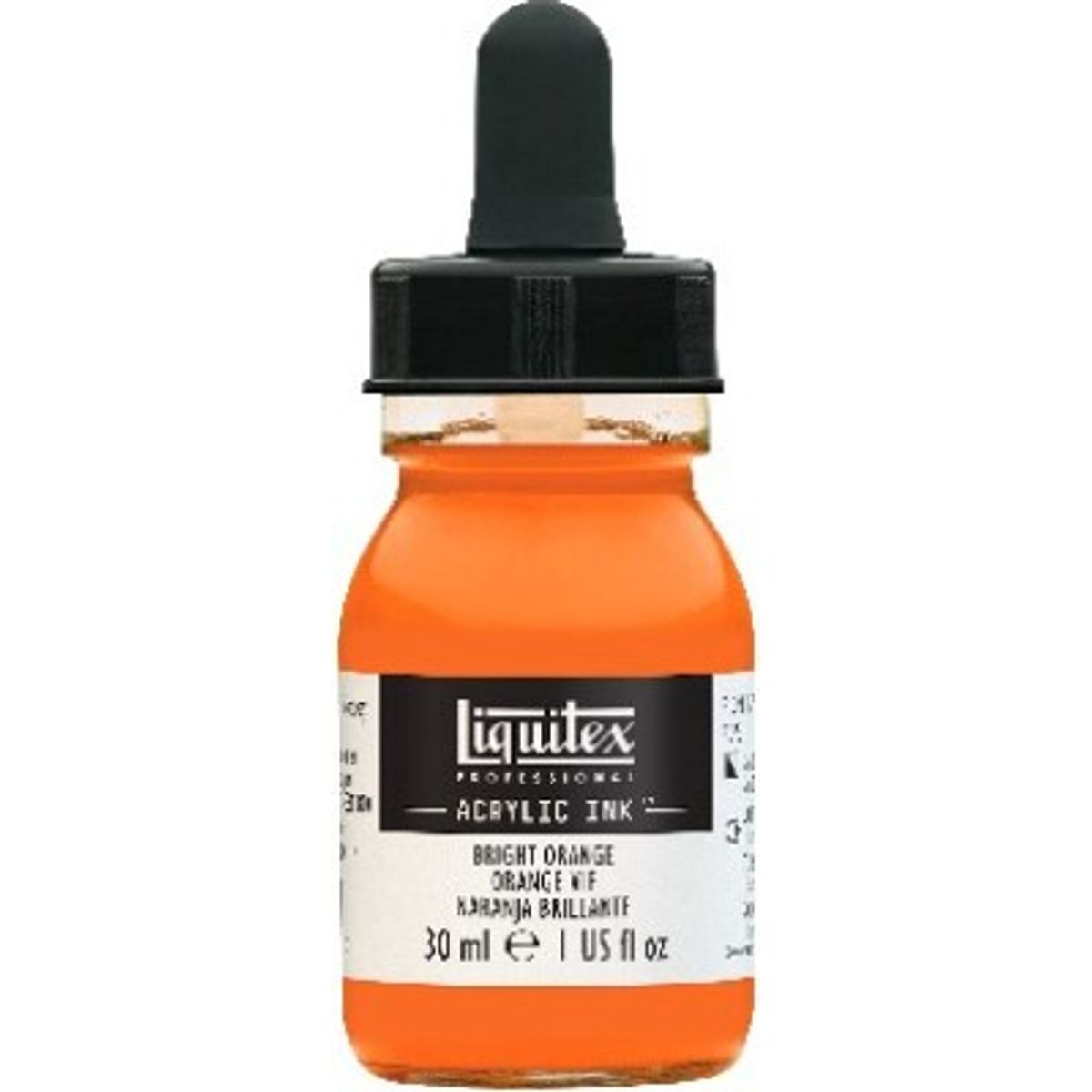 Liquitex - Acrylic Ink Blæk - Bright Orange 30 Ml