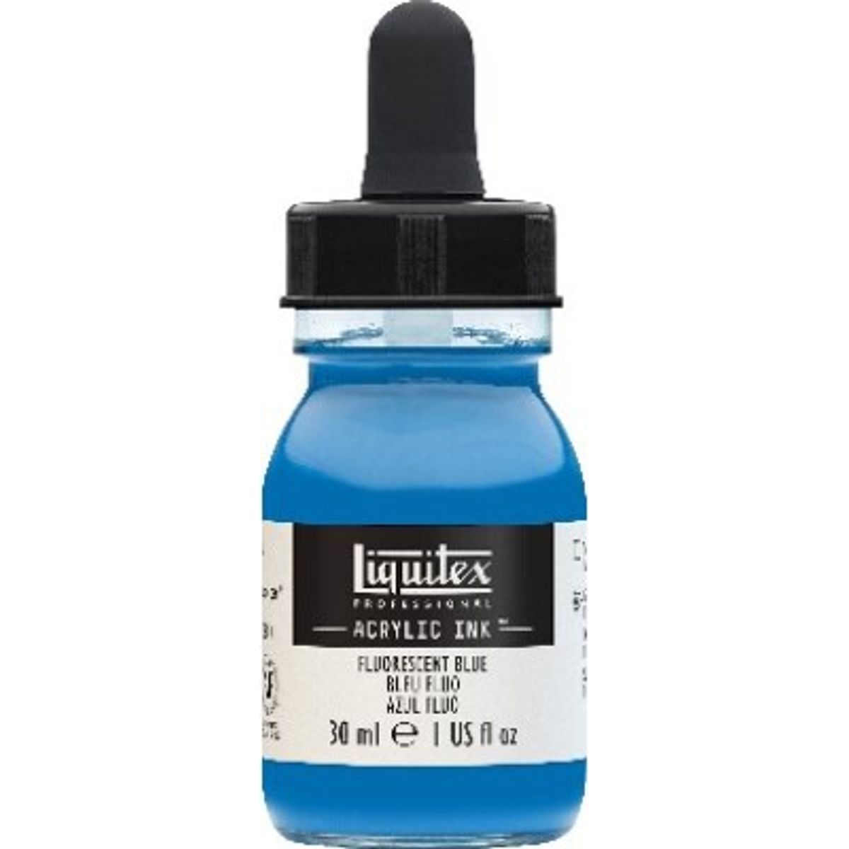 Liquitex - Acrylic Ink Blæk - Fluorescent Blue 30 Ml