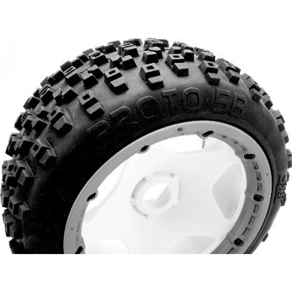 Proto Tire (white/baja 5b/rear/2pcs) - Hp67969 - Hpi Racing