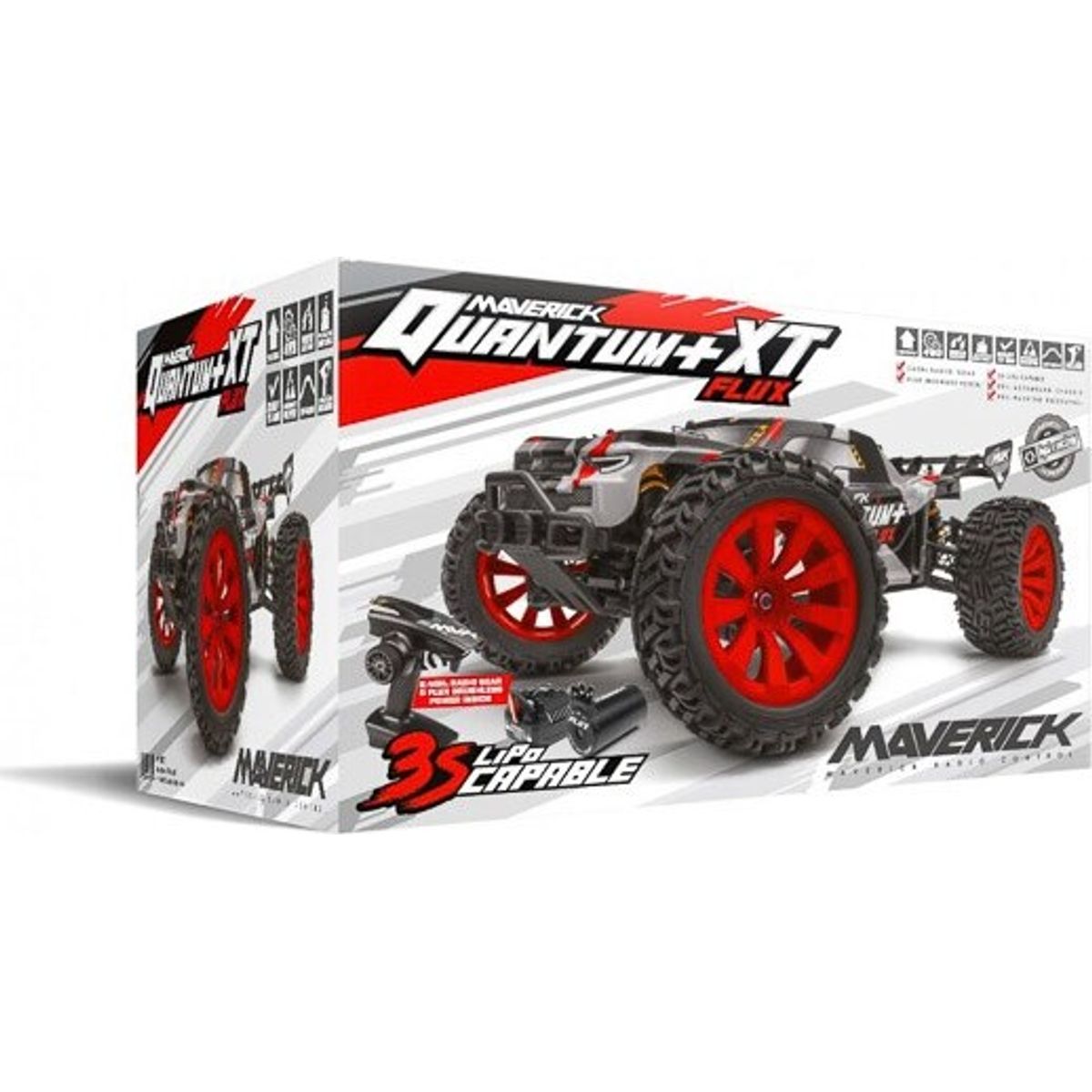 Maverick - Quantum+ Xt Flux 3s Fjernstyret Truck - 1:10 - Rød - Mv150301