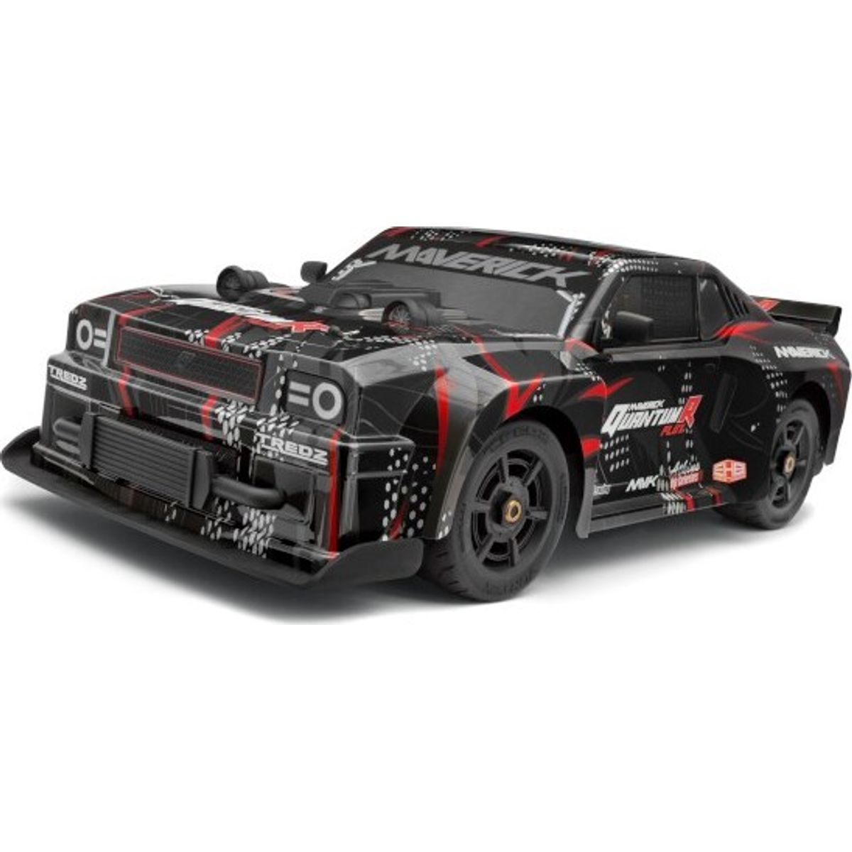 Quantumr Muscle Car Body - Black/red - Mv150352 - Maverick Rc