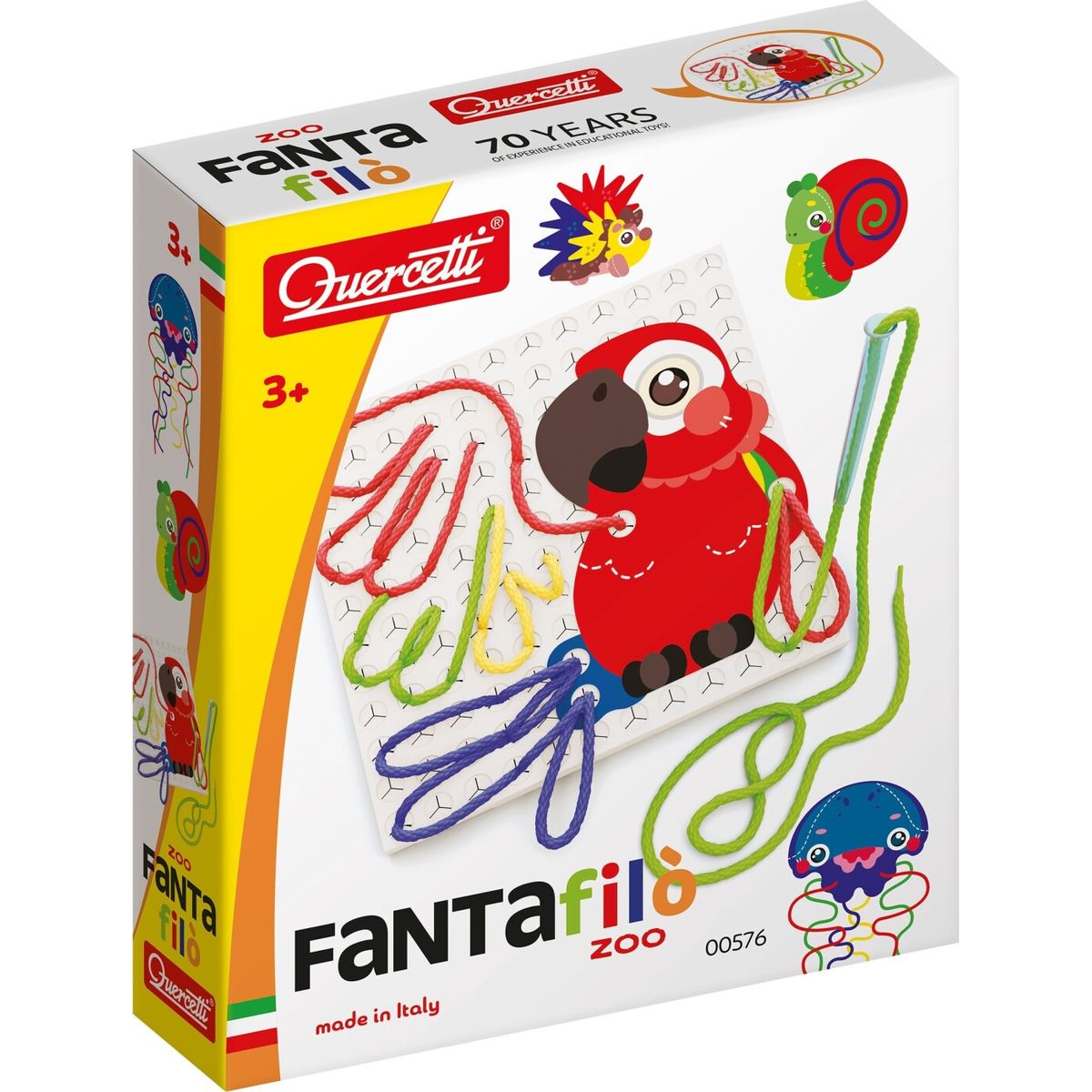 Quercetti - Fantafilò Zoo - Kreativ Leg Med Tråd