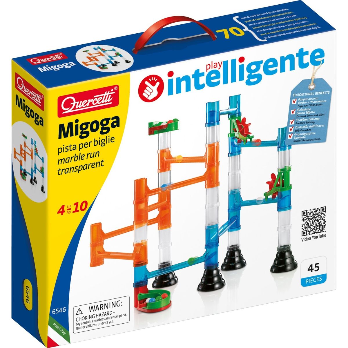 Quercetti - Migoga Marble Run Transparent Kuglebane (qu-6546)