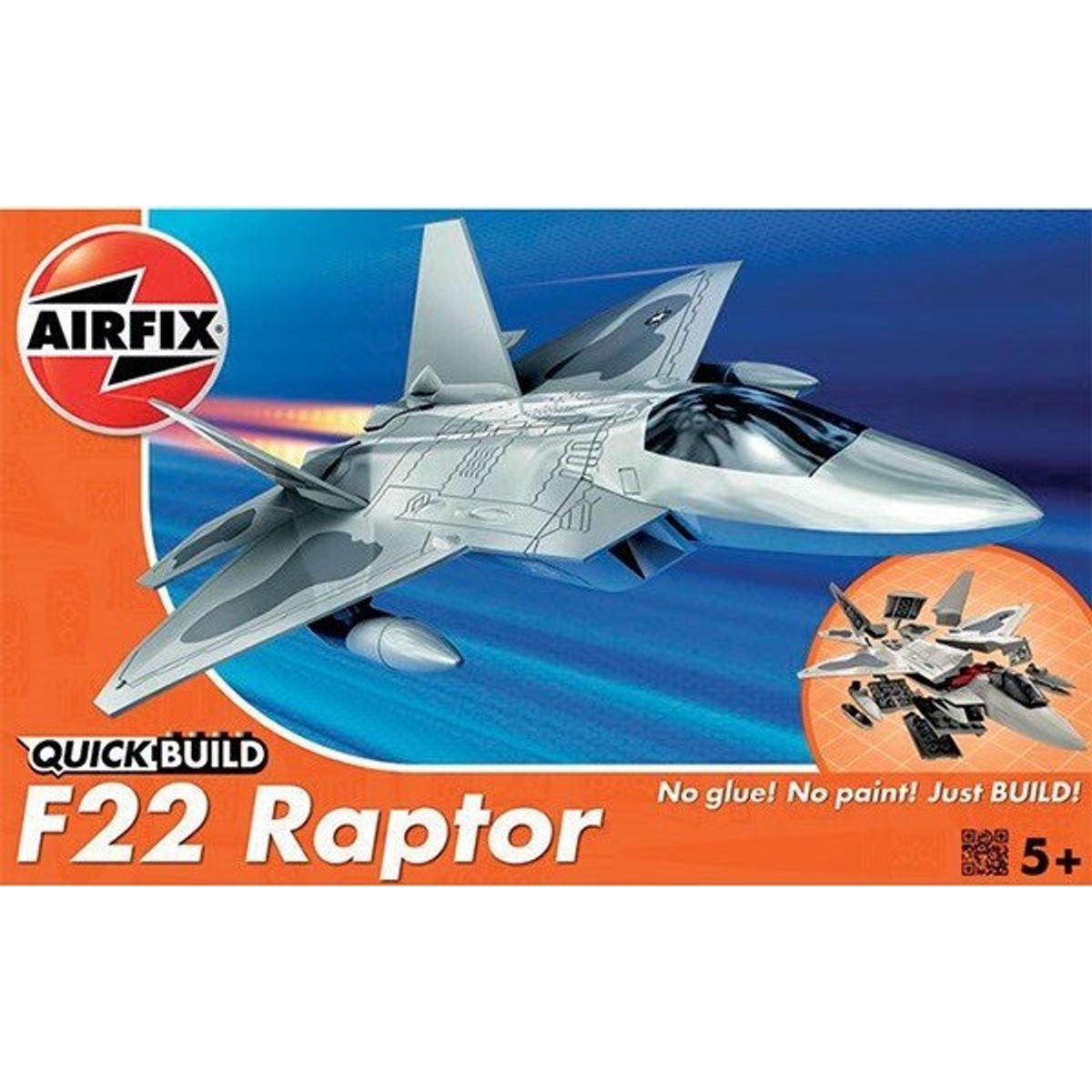 Airfix Quick Build - F22 Raptor Modelfly Byggesæt - J6005