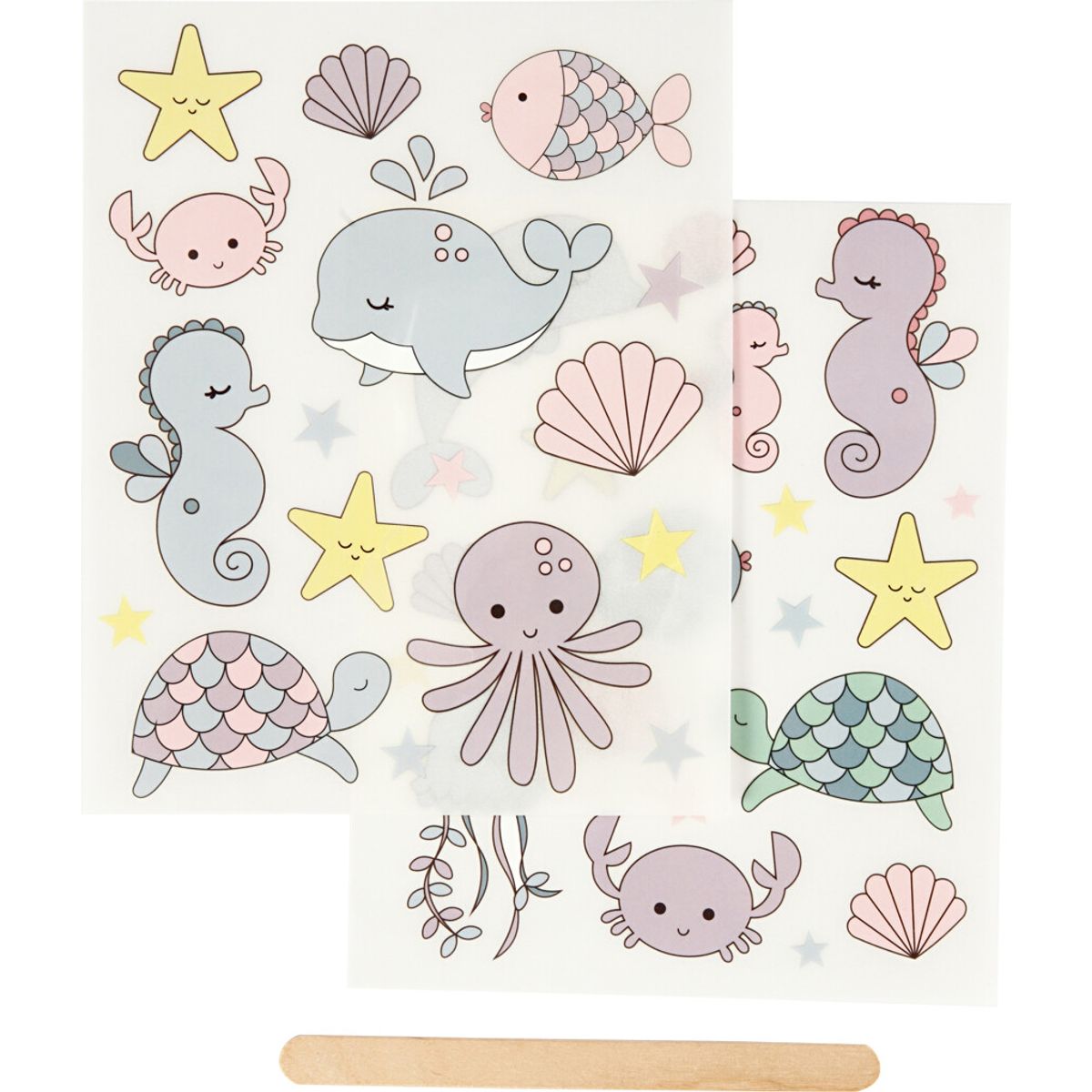 Rub On Stickers - Havet - 12,2x15,3 Cm