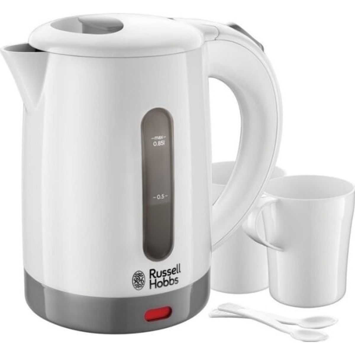 Russell Hobbs - Travel Elkedel - Inkl. Kopper Og Skeer - 0,85 L