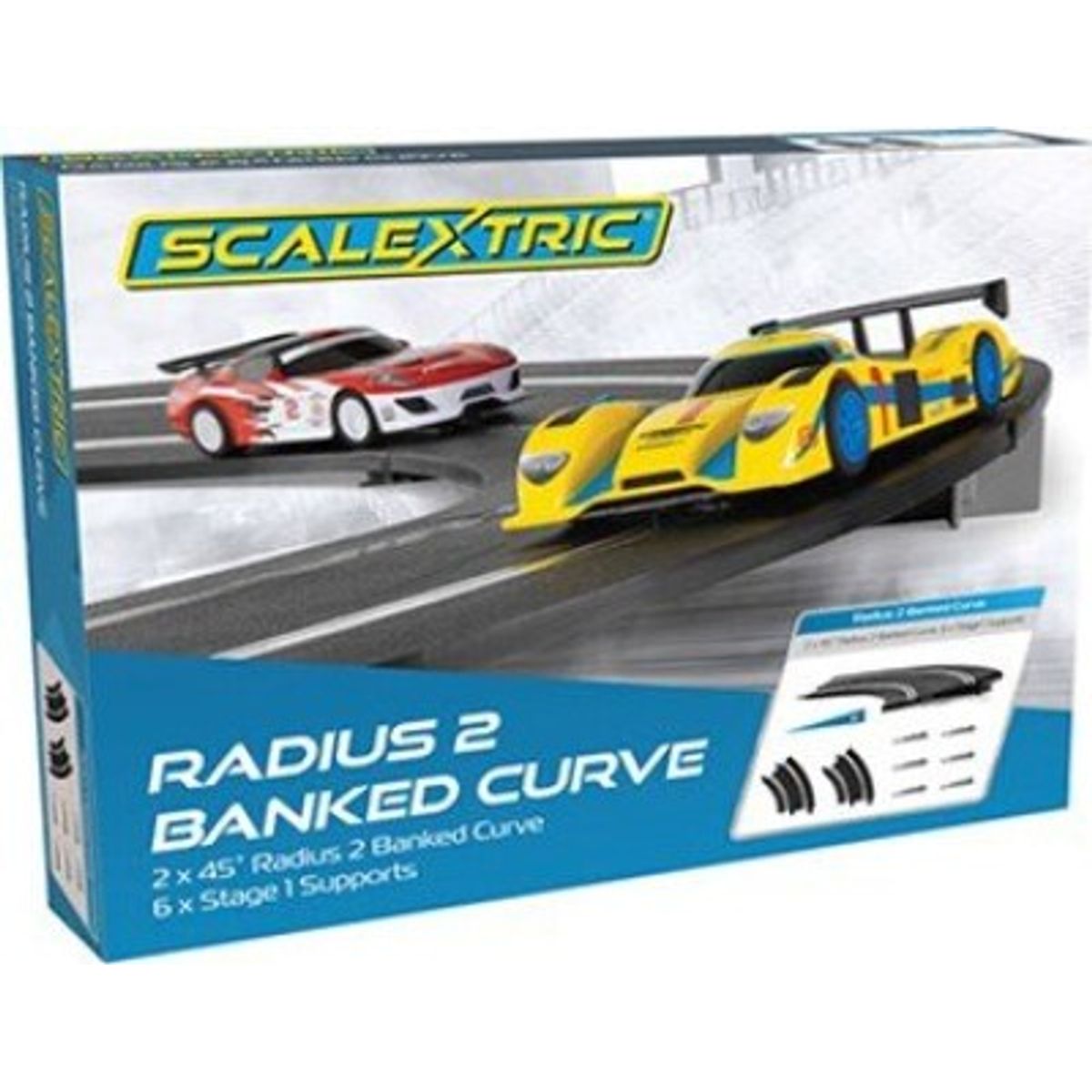 Scalextric Skinner - Radius 2 Banked Curve - 45° - 2 Stk - C8296