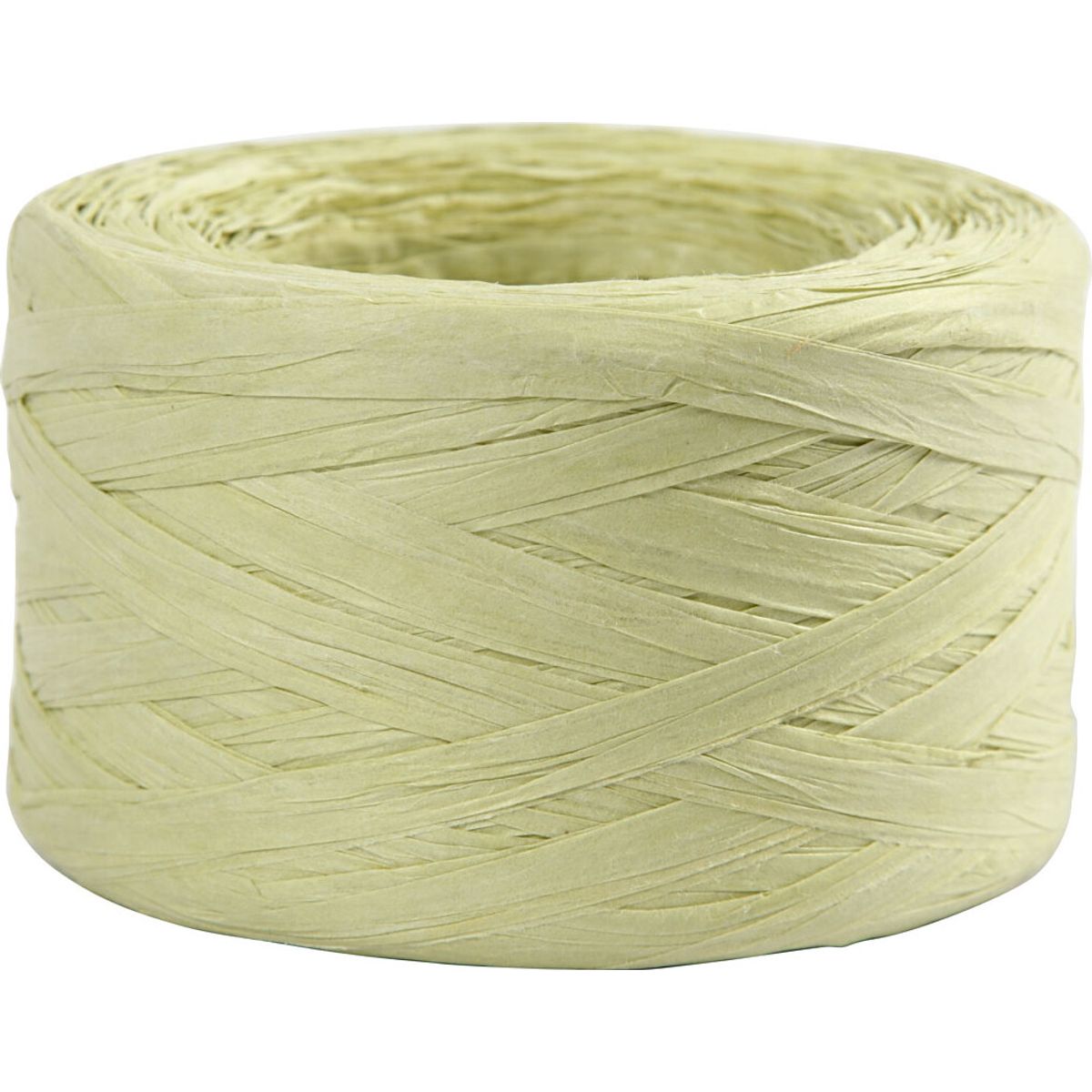 Raffia Papirgarn - B 7-8 Mm - Lys Grøn - 100 M