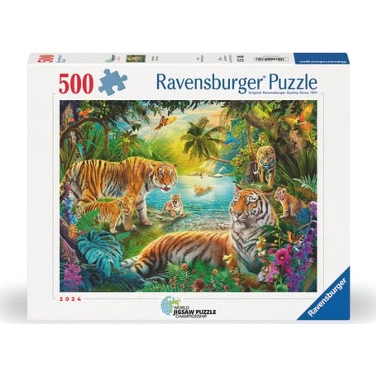 Ravensburger - Tiger Family In The Oasis - 500 Brikker