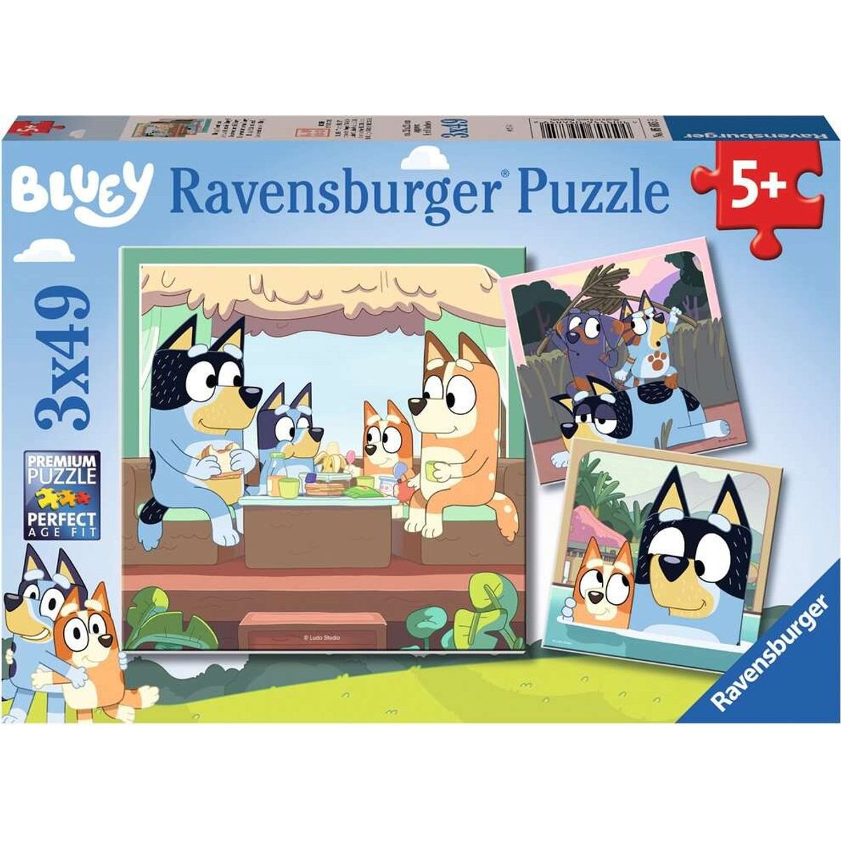 Ravensburger Puslespil - Bluey - 3x49 Brikker