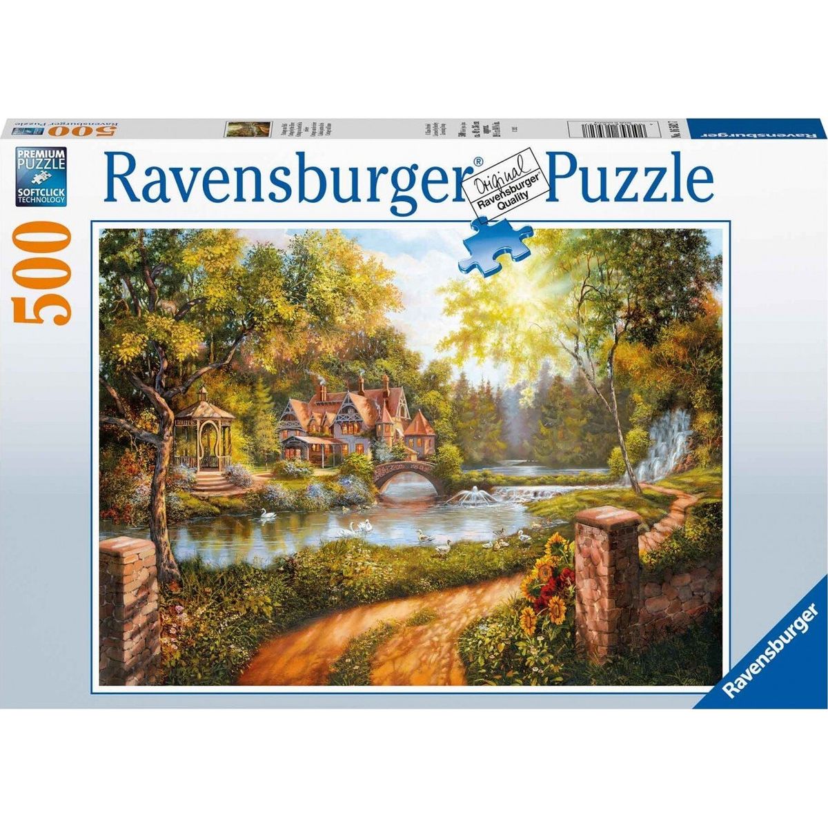 Ravensburger Puslespil - Hytte Ved åen - 500 Brikker