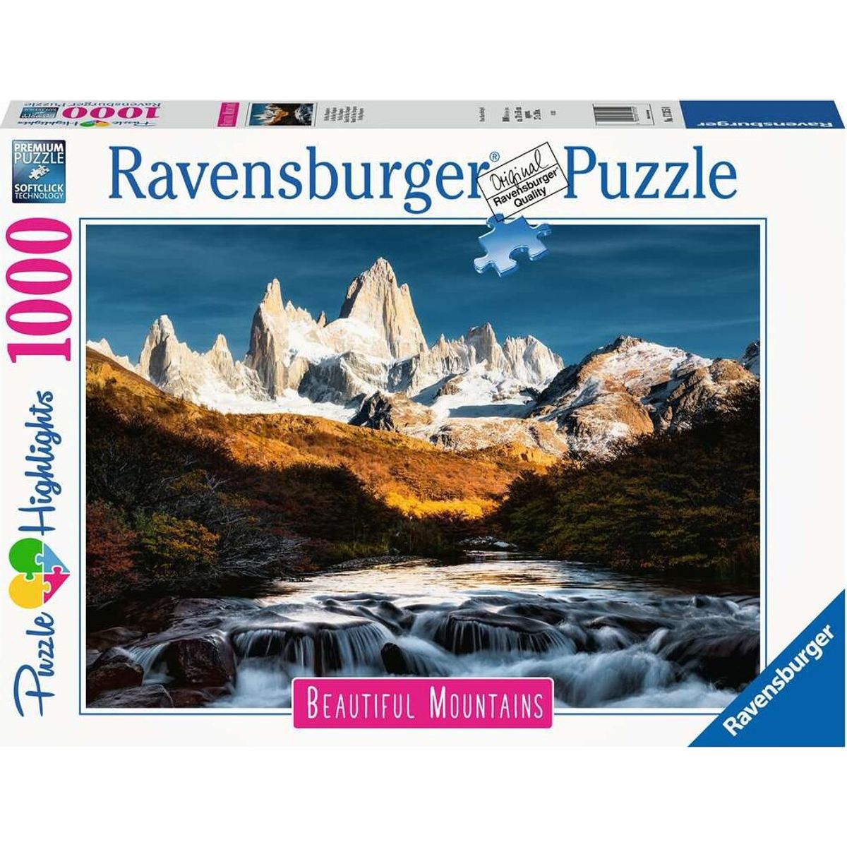 Ravensburger Puslespil - 1000 Brikker - Fitz Roy Bjerg I Argentina