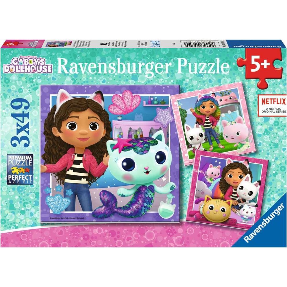 Gabbys Dukkehus Puslespil - Ravensburger - 3x49 Brikker