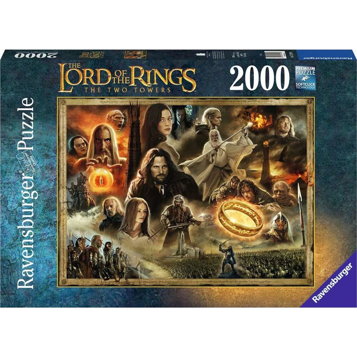 Ringenes Herre Puslespil - The Two Towers - 2000 Brikker - Ravensburger