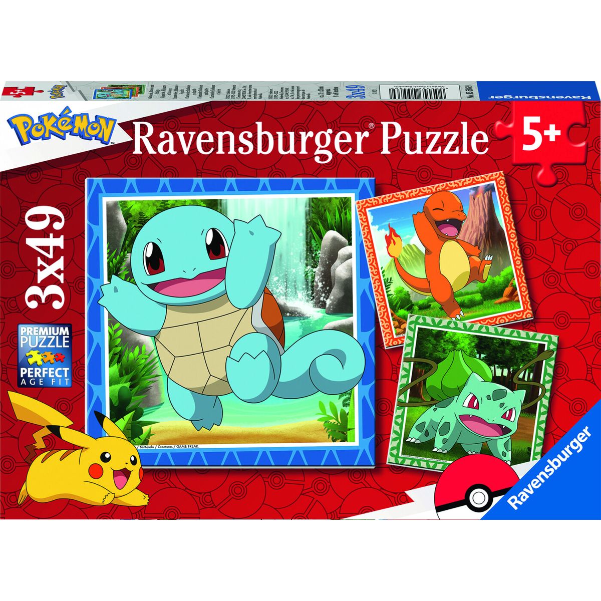 Pokémon Puslespil - 3x49 Brikker - Ravensburger