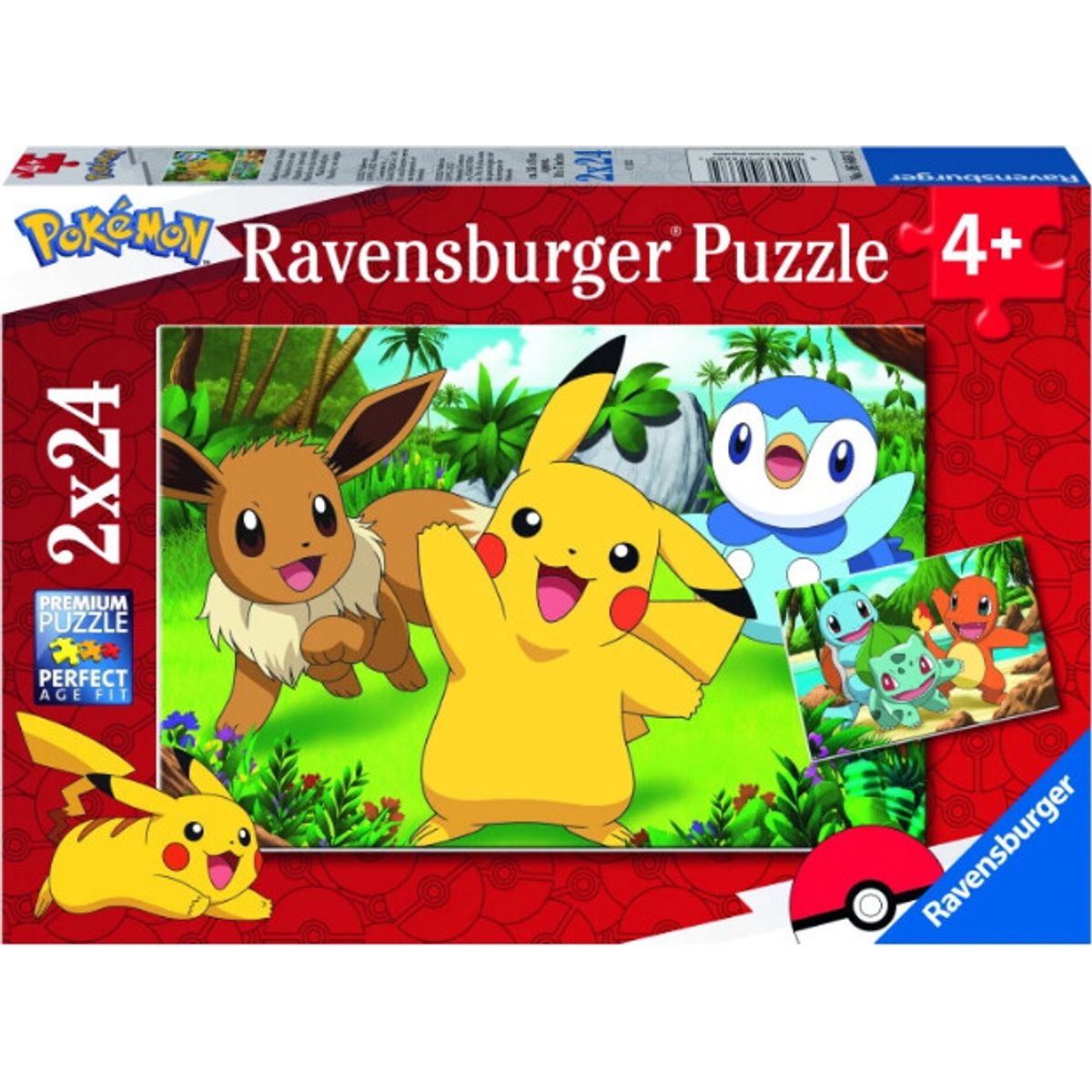 Pokémon Puslespil - Ravensburger - 2x24 Brikker