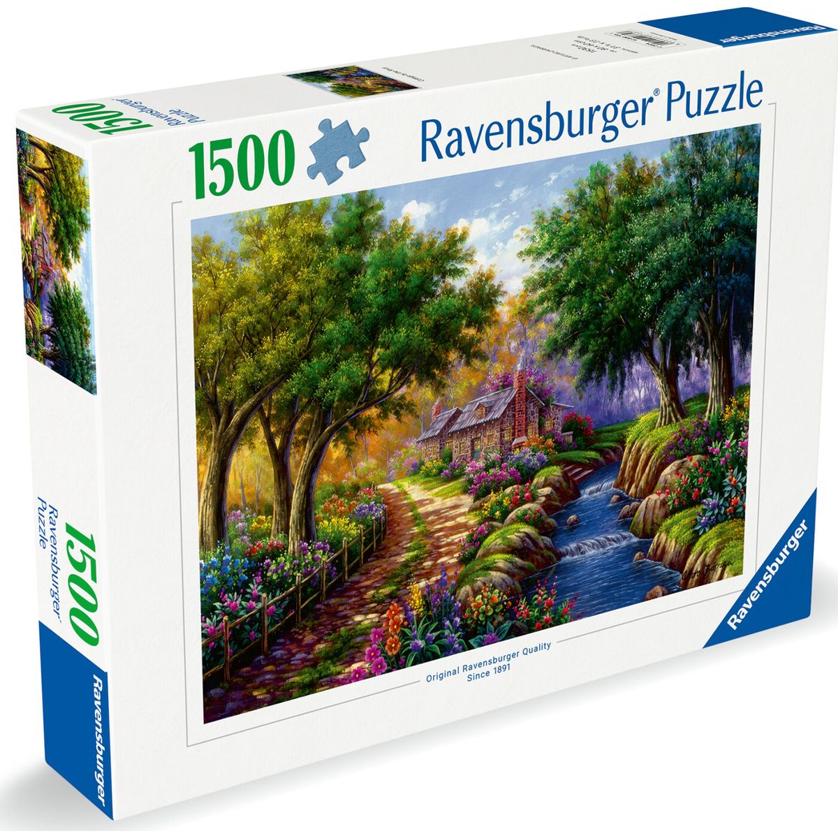 Ravensburger Puslespil - 1500 Brikker - Hytte Ved åen